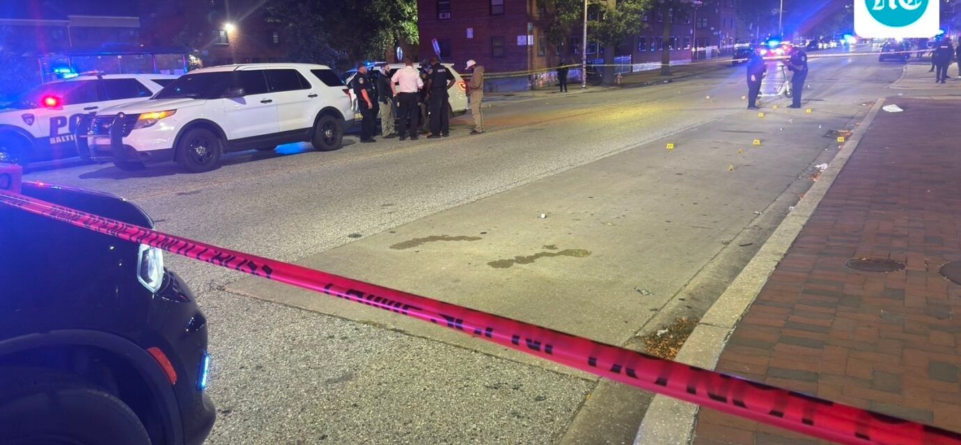 Baltimore Police Department confirmed that multiple people had been shot in the 1400 block of East Fayette Street. (X/@BaltimorePolice)