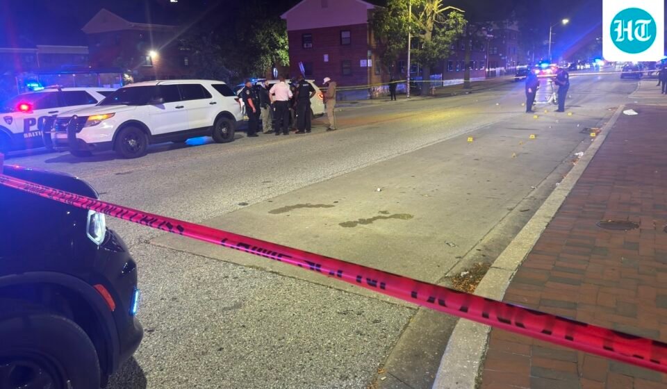 Baltimore Police Department confirmed that multiple people had been shot in the 1400 block of East Fayette Street. (X/@BaltimorePolice)