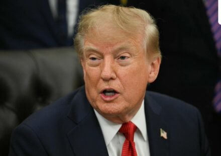 US President Trump signs H-1B order targeting employers over layoffs of US workers. (AFP)