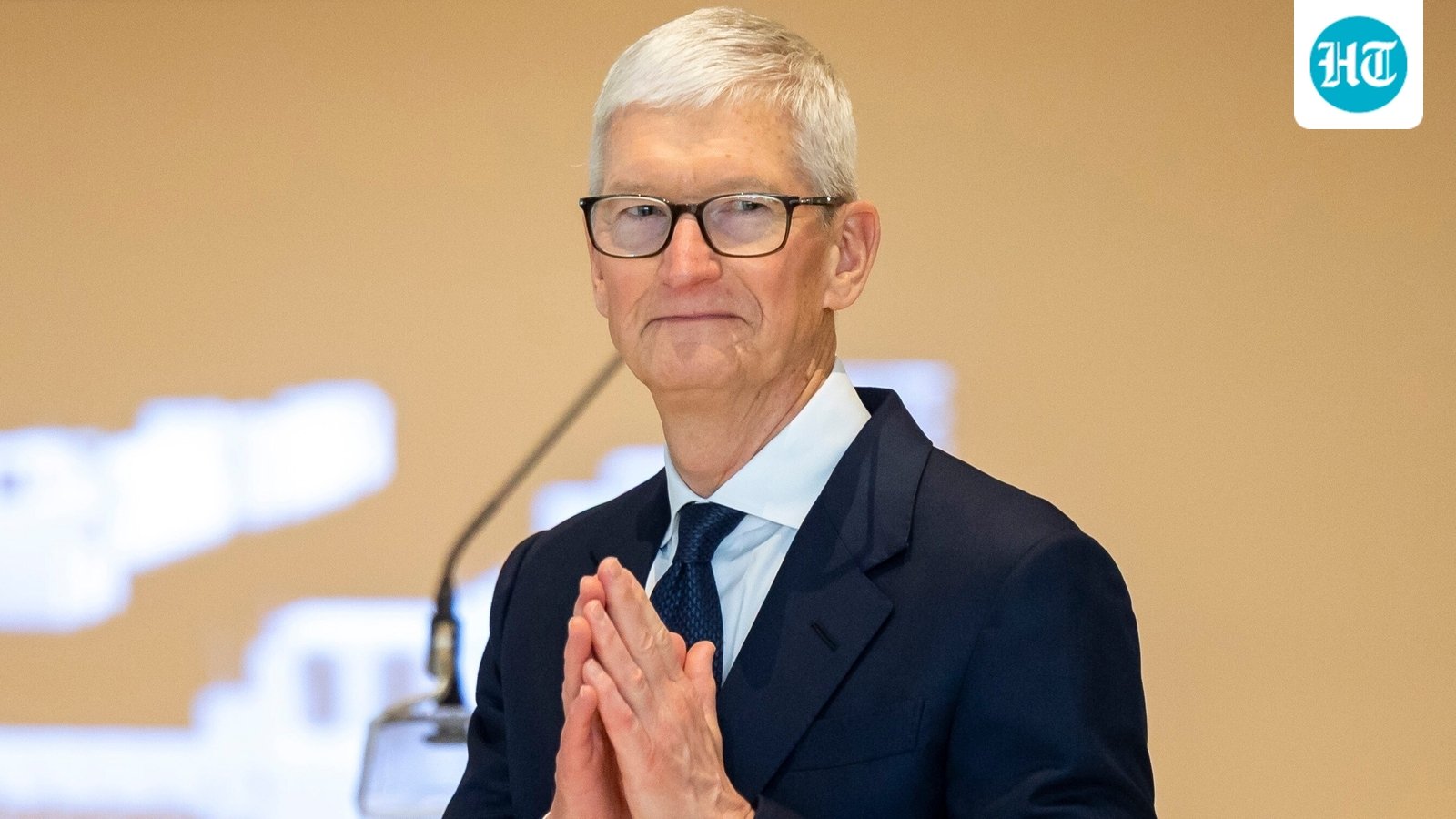 Apple CEO Tim Cook thanks guests and officials during a ribbon-cutting ceremony for Apple's Advanced Manufacturing Center in Houston, Thursday, Aug. 13, 2026. (AP Photo/Annie Mulligan) (AP Photo/Annie Mulligan)