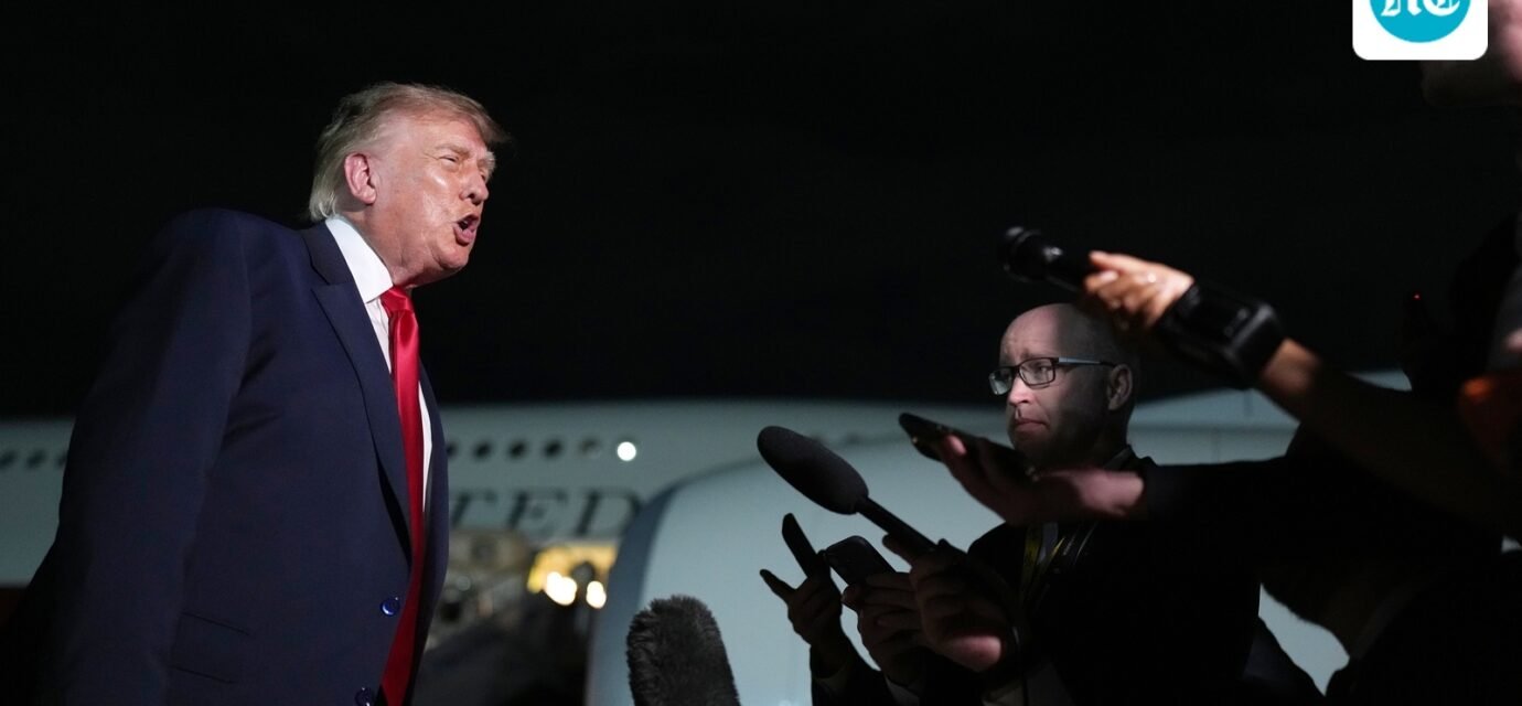 President Donald Trump came under fire for 'lunging' at ABC News reporter Rachel Scott. (AP Photo)