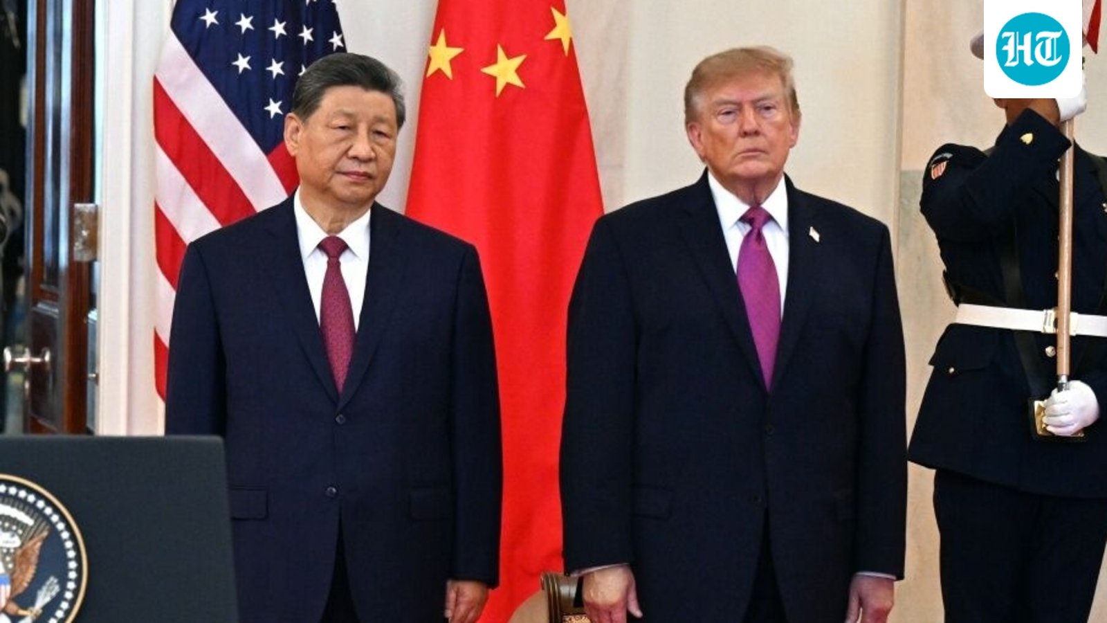 Chinese reporters clashed with Secret Service agents before Xi Jinping’s White House welcome as the Trump-Xi summit continued.. Photographer: Annabelle Gordon/CNP/Bloomberg (Bloomberg)