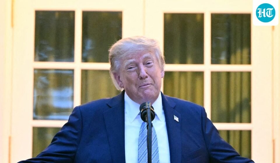 Trump speaks during a Rose Garden dinner at the White House in Washington, DC, on September 17. (AFP)