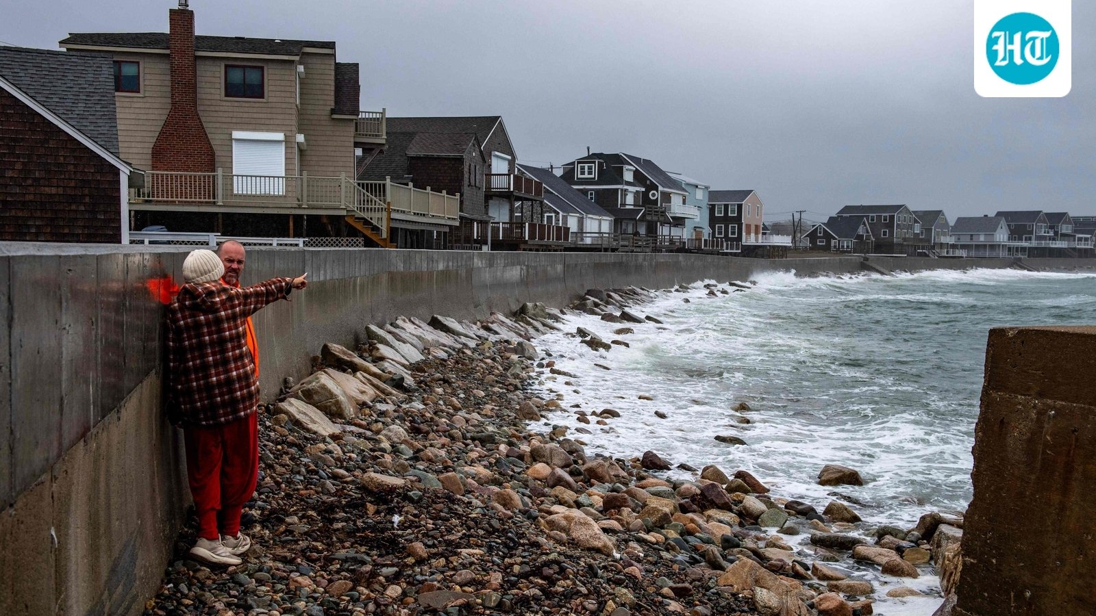 A powerful nor'easter is causing widespread flooding and power outages across the northeastern United States. (AFP)