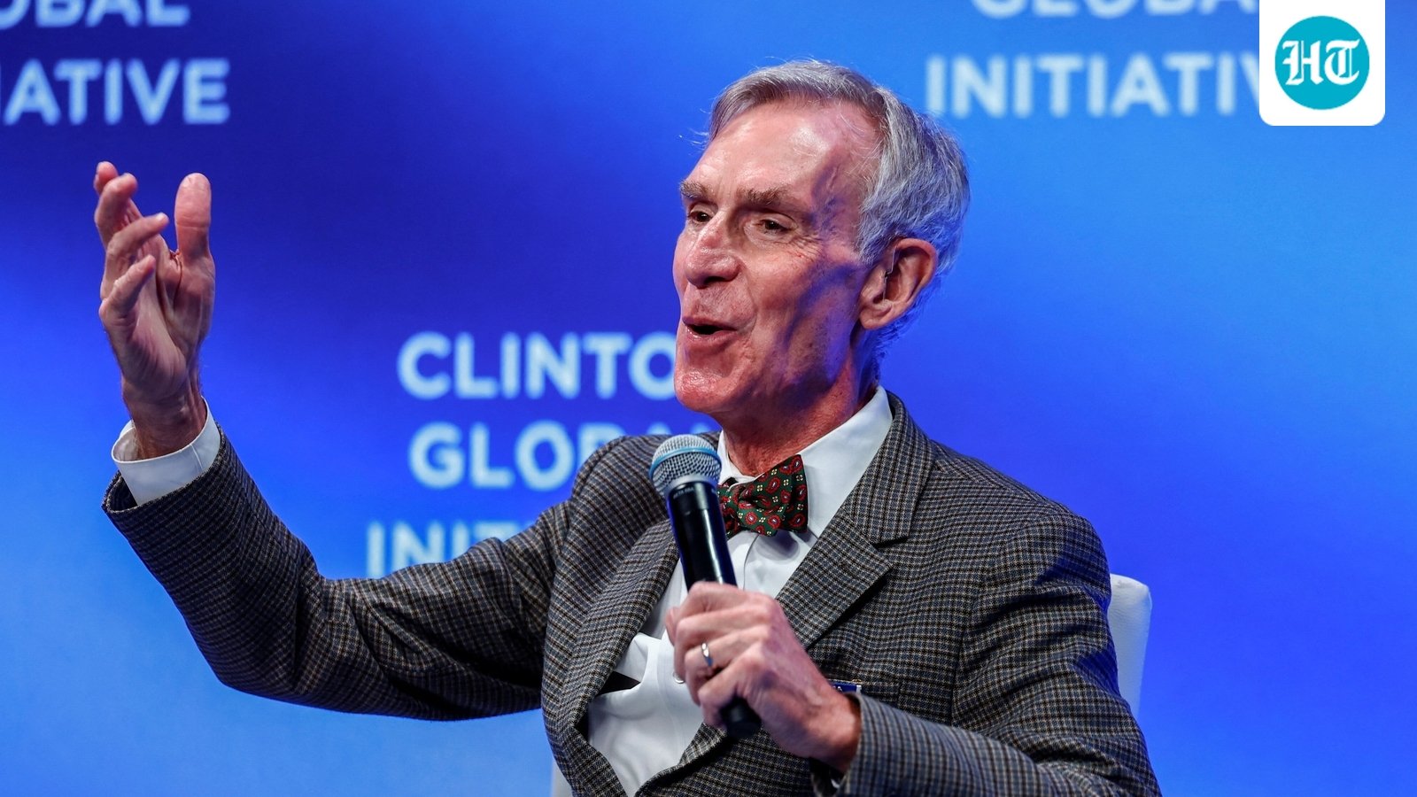 Bill Nye during the Clinton Global Initiative 2026 Annual Meeting in New York City, (REUTERS/Jeenah Moon)