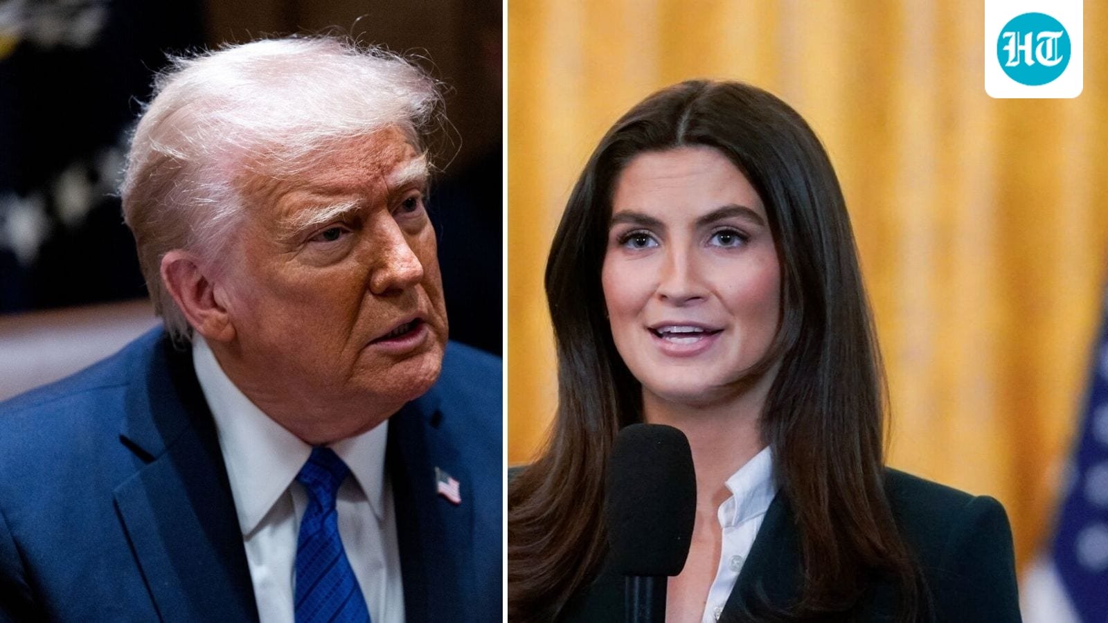 Donald Trump brutally shuts down CNN's Kaitlan Collins during press briefing (Photographer: Shawn Thew/EPA/Bloomberg, Photographer: Al Drago/Bloomberg)