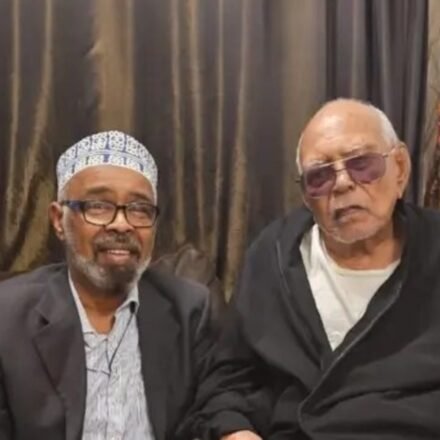 Ayanle (L), pictured with his uncle in London on November 2, 2024, currently resides on a tranquil street in a suburb of Columbus. (Ayanle/.Facebook)