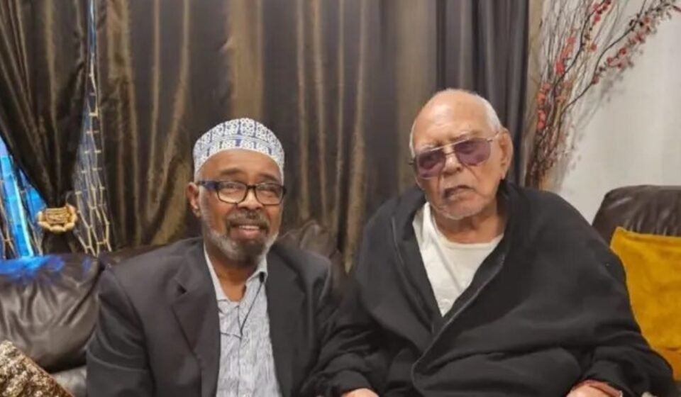 Ayanle (L), pictured with his uncle in London on November 2, 2024, currently resides on a tranquil street in a suburb of Columbus. (Ayanle/.Facebook)