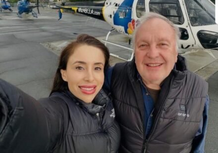 Eliana Moreno and George Marciniw were identified as two of the three people who died in the NBC Los Angeles helicopter crash. (X/@Sofarrjo)