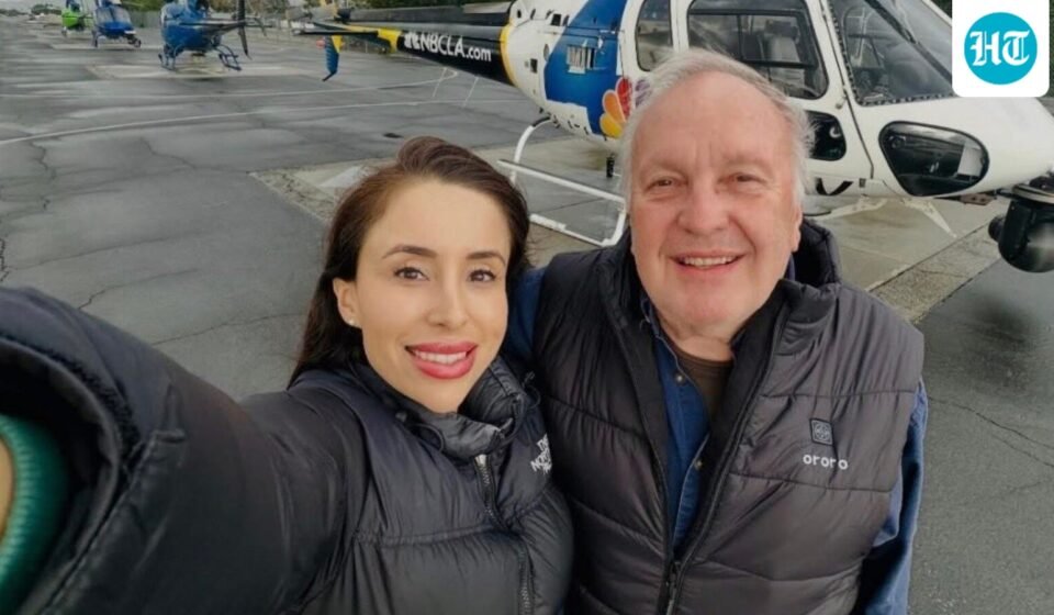 Eliana Moreno and George Marciniw were identified as two of the three people who died in the NBC Los Angeles helicopter crash. (X/@Sofarrjo)