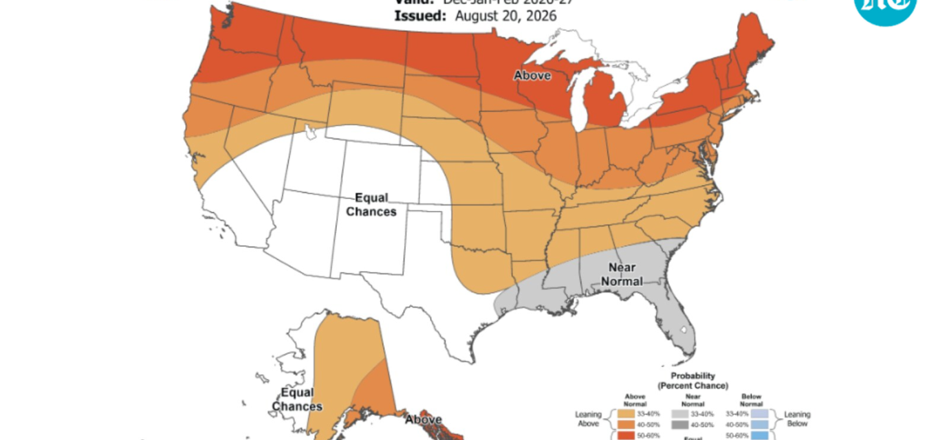 NOAA winter weather forecast map (NOAA)