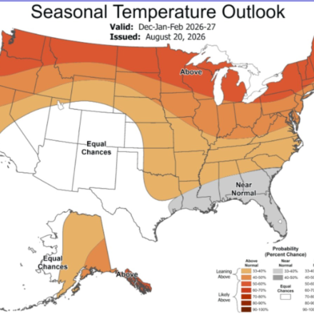 NOAA winter weather forecast map (NOAA)