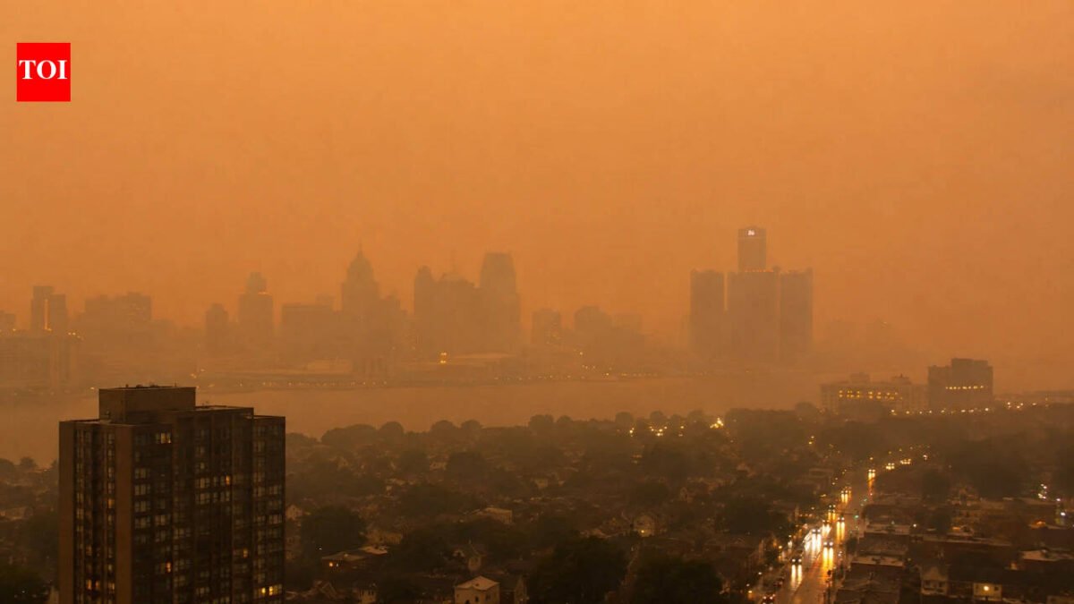 Michigan’s AQI hit 616 after Ontario wildfire smoke crossed into the US; scientists warn a warming climate could make such pollution more common