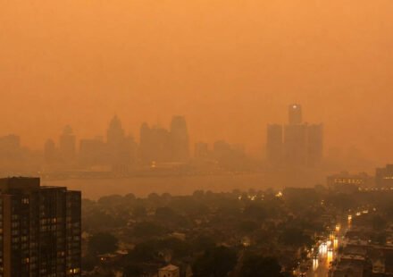 Michigan’s AQI hit 616 after Ontario wildfire smoke crossed into the US; scientists warn a warming climate could make such pollution more common