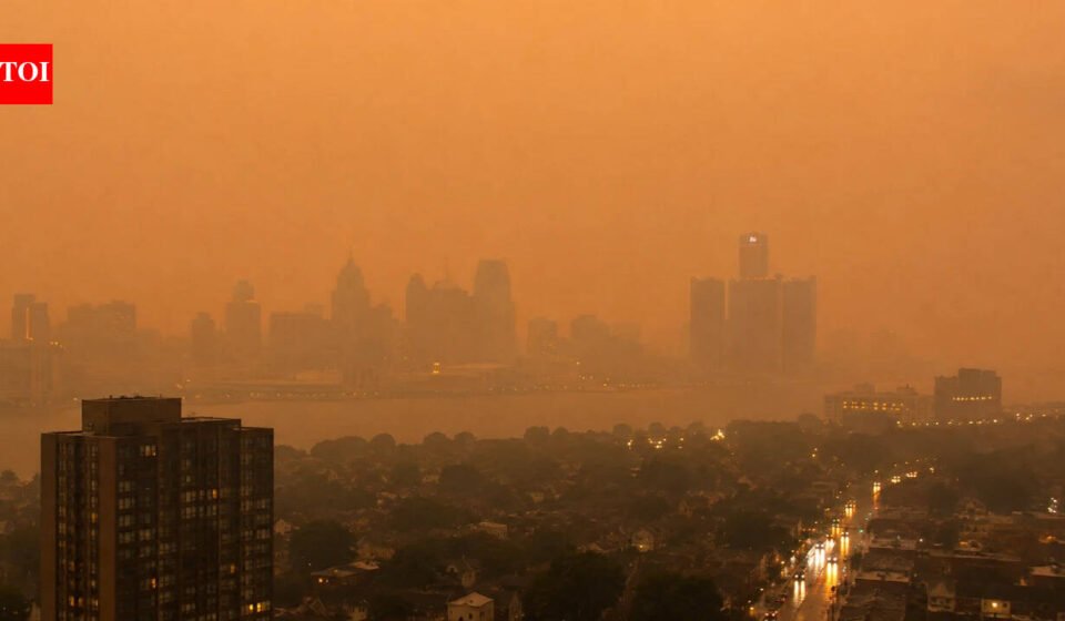 Michigan’s AQI hit 616 after Ontario wildfire smoke crossed into the US; scientists warn a warming climate could make such pollution more common