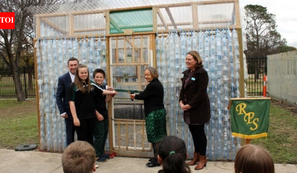 Australian high school students collected more than 2,000 plastic bottles to form a greenhouse, 11 years later, the structure supplies food for the school's garden