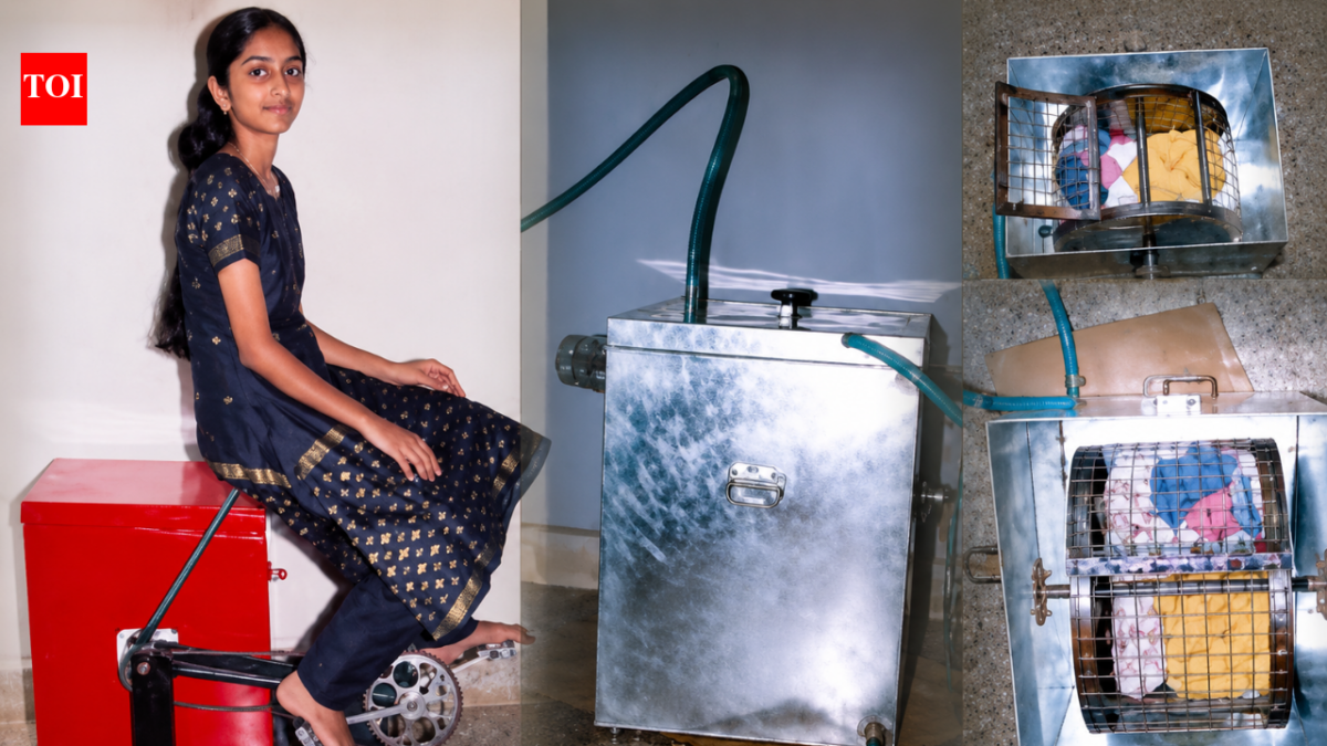 At 14, a Kerala girl turned an everyday bicycle into a low-cost washing machine for Rs 2,000 that could wash clothes without electricity