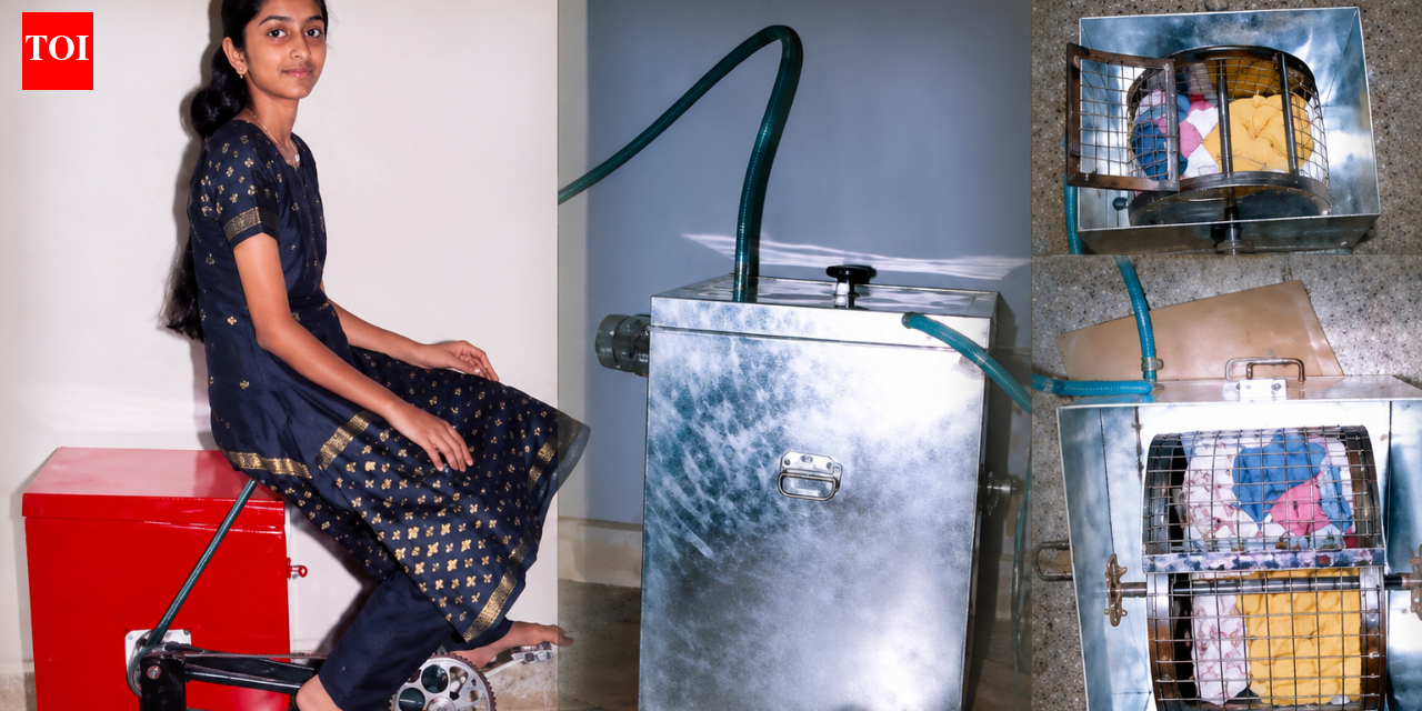 At 14, a Kerala girl turned an everyday bicycle into a low-cost washing machine for Rs 2,000 that could wash clothes without electricity