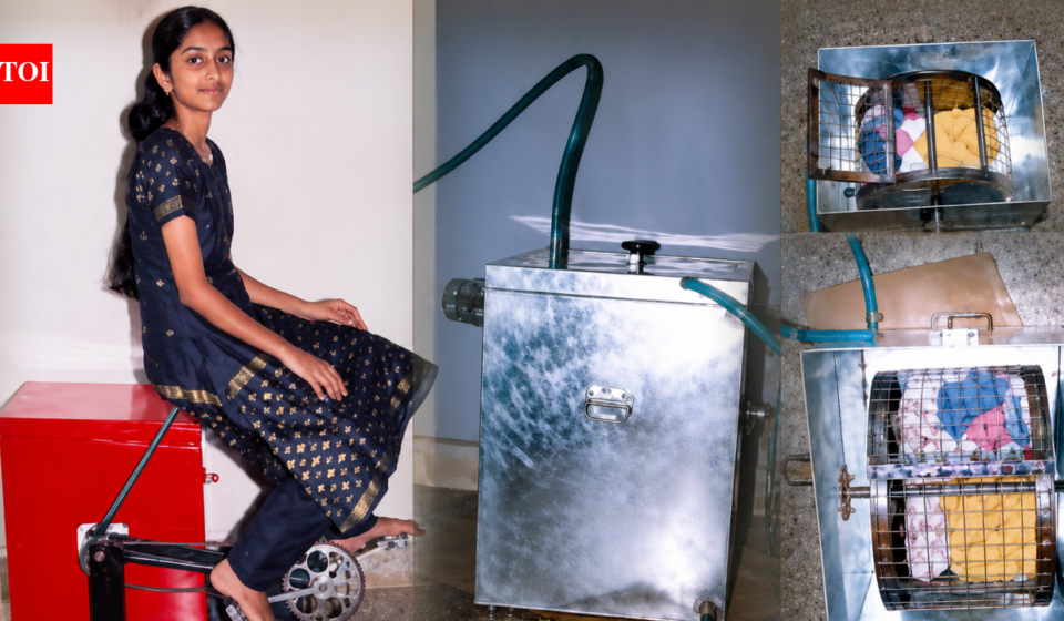 At 14, a Kerala girl turned an everyday bicycle into a low-cost washing machine for Rs 2,000 that could wash clothes without electricity