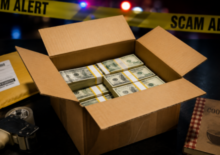 A Minnesota woman paid $500 to overnight a box she said held cookbooks; a shipping worker opened it with police and found $30,000 in cash meant for scammers
