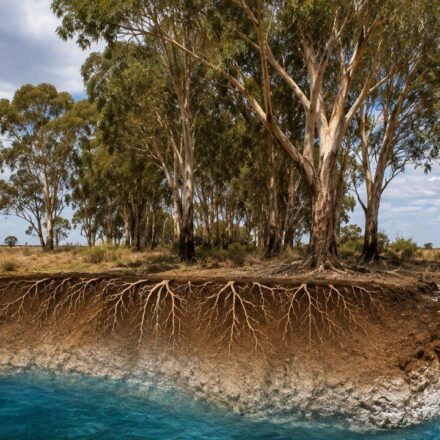 Australia planted eucalyptus trees to fight rising soil salinity; decades later scientists found the plantations were changing groundwater but not the soil nature