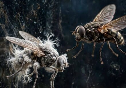 Scientists found a fungus that turns female flies into zombies, then uses their dead bodies to spread spores to healthy flies