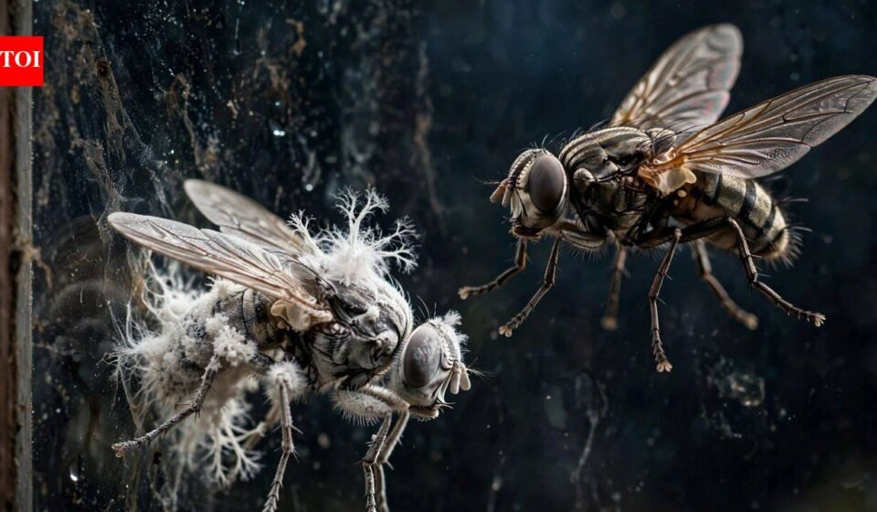 Scientists found a fungus that turns female flies into zombies, then uses their dead bodies to spread spores to healthy flies