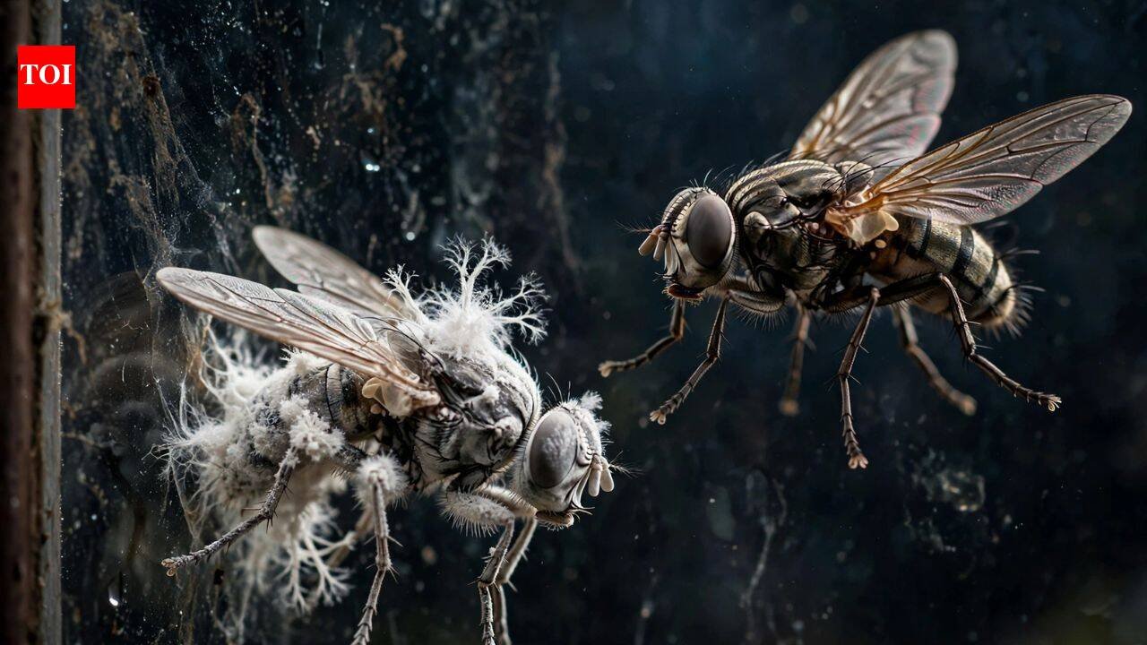 Scientists found a fungus that turns female flies into zombies, then uses their dead bodies to spread spores to healthy flies