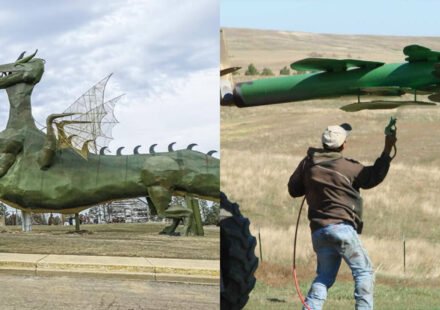 In 1989, teacher Gary Greff returned to his shrinking North Dakota hometown and learned to weld; his plan to lure travelers became a 32-mile highway of giant sculptures, including a Guinness world record