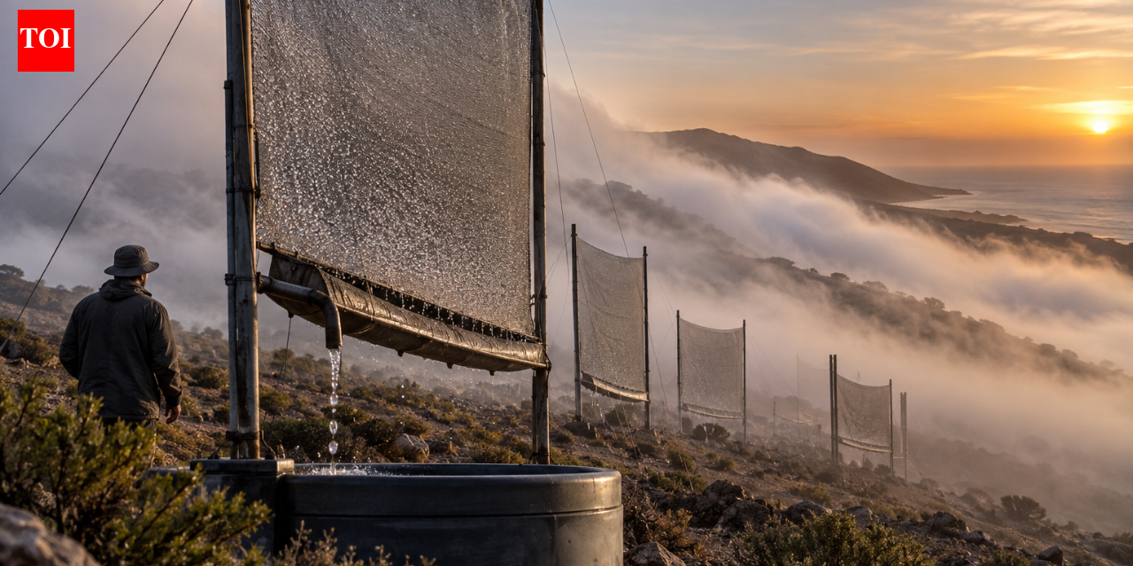 This Chilean community catches fog in giant nets and turns coastal mist into water; the unusual idea now harvests up to 650,000 litres a year in a drought-hit region