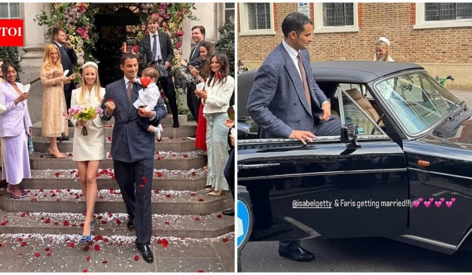 Billionaire heiress Isabel Getty, great-granddaughter of oil tycoon J. Paul Getty, marries British financier Faris McKinnon in intimate London wedding, newlyweds make grand exit in vintage Rolls-Royce
