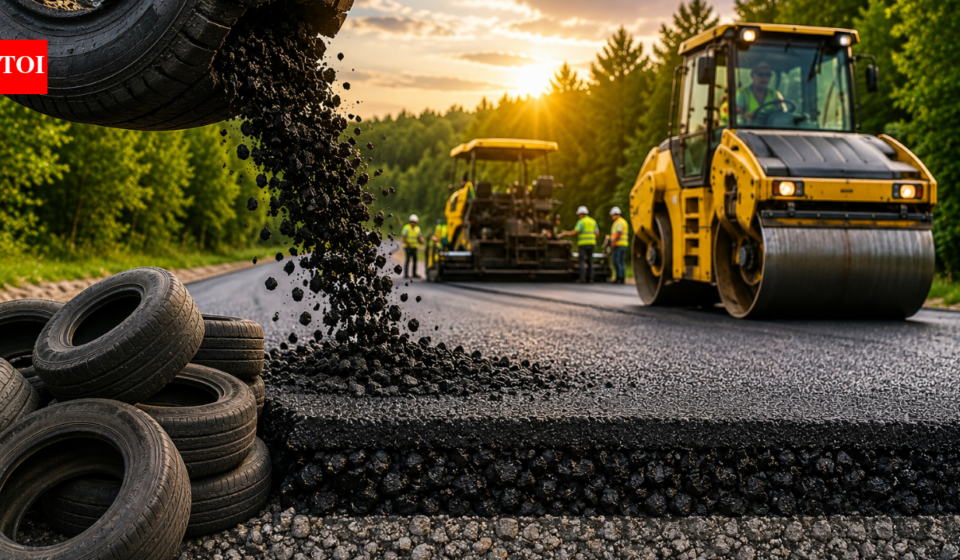 In 2025, Michigan recycled more than 7,000 scrap tires into 0.8 miles of Ellsworth Road; the project later won a national green construction award