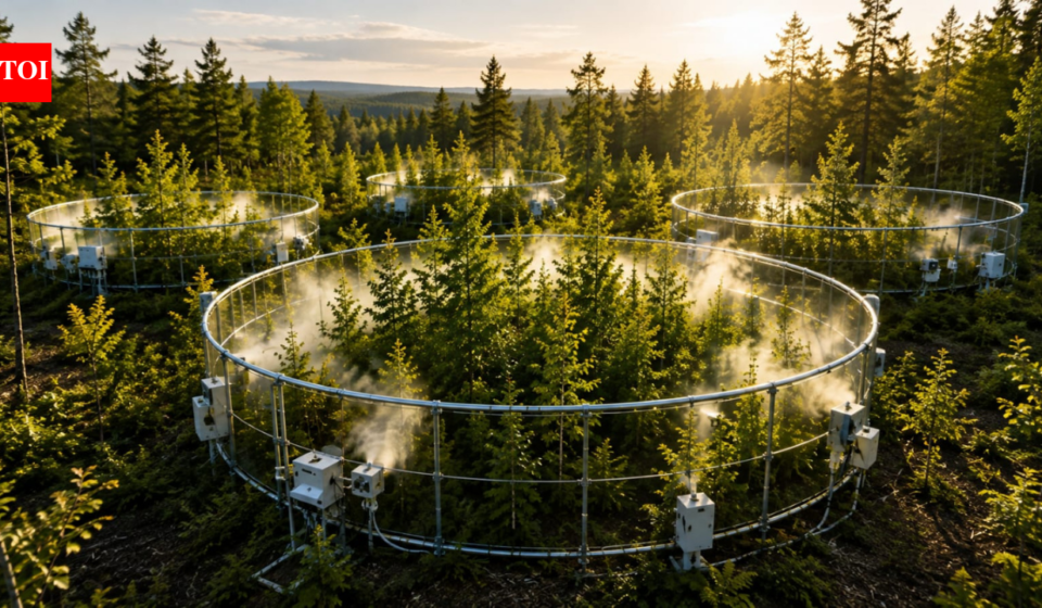 Scientists altered the air around a Wisconsin forest for 11 years; extra CO₂ drove 39% more productivity, but ozone reversed part of the gain