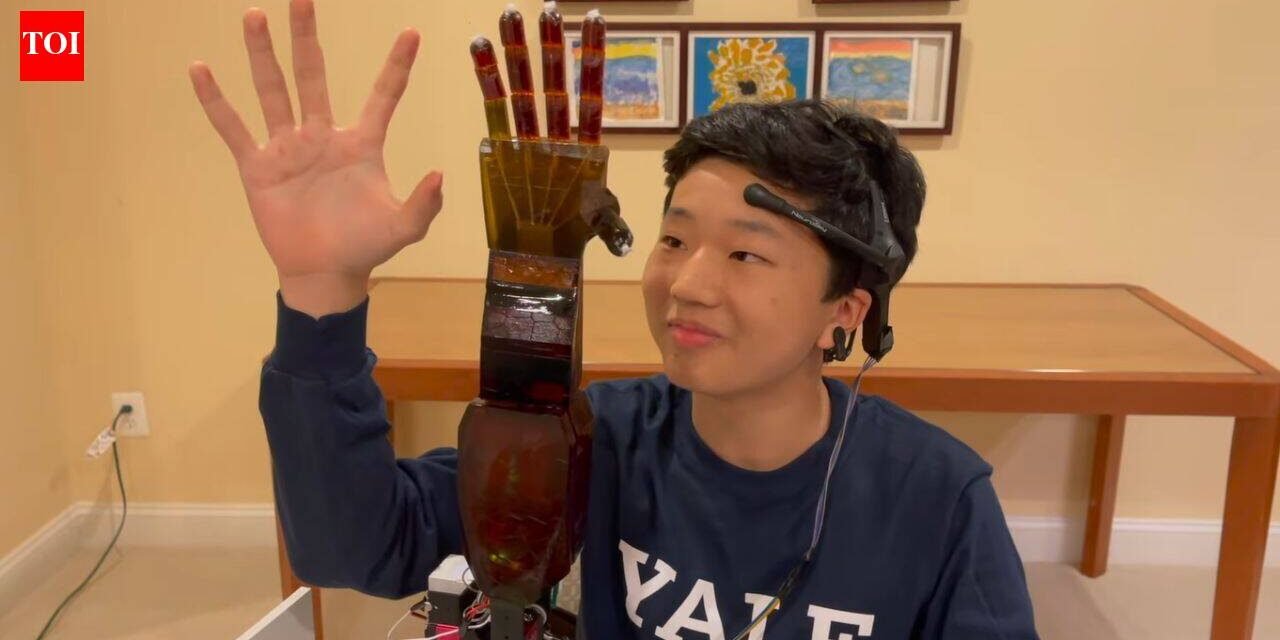 Meet Benjamin Choi, a 17-year-old who built a $300 mind-controlled prosthetic arm that reads brainwaves through non-invasive electrodes