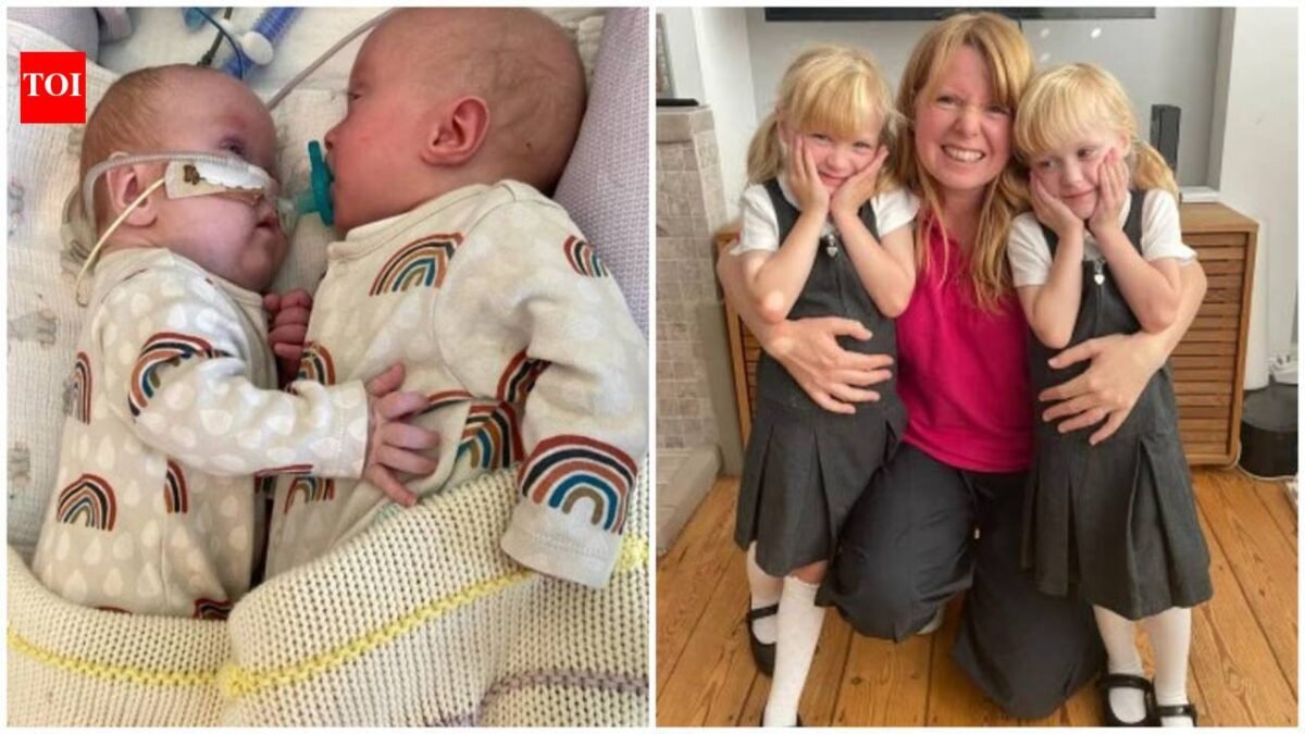 Mother of twin girls given less than 10% chance of survival after TTTS at 16 weeks; after surgery, premature birth and 300 days in hospital, twins now prepare for first day of school