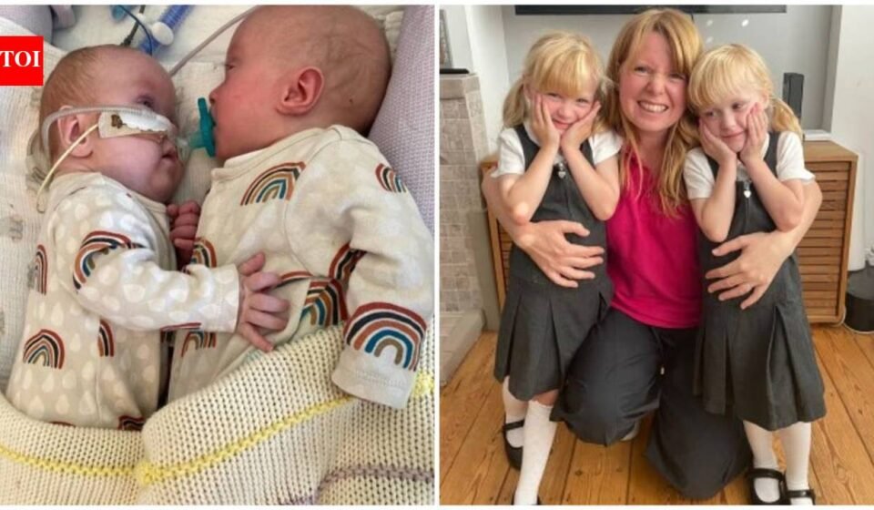 Mother of twin girls given less than 10% chance of survival after TTTS at 16 weeks; after surgery, premature birth and 300 days in hospital, twins now prepare for first day of school