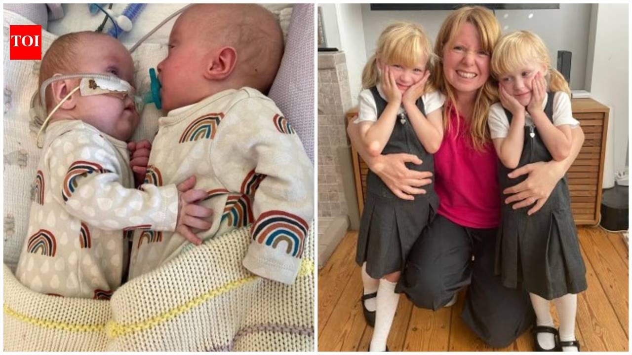 Mother of twin girls given less than 10% chance of survival after TTTS at 16 weeks; after surgery, premature birth and 300 days in hospital, twins now prepare for first day of school