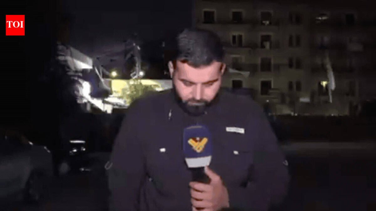 Caught on cam: Strike hits close to reporter live on air in Lebanon