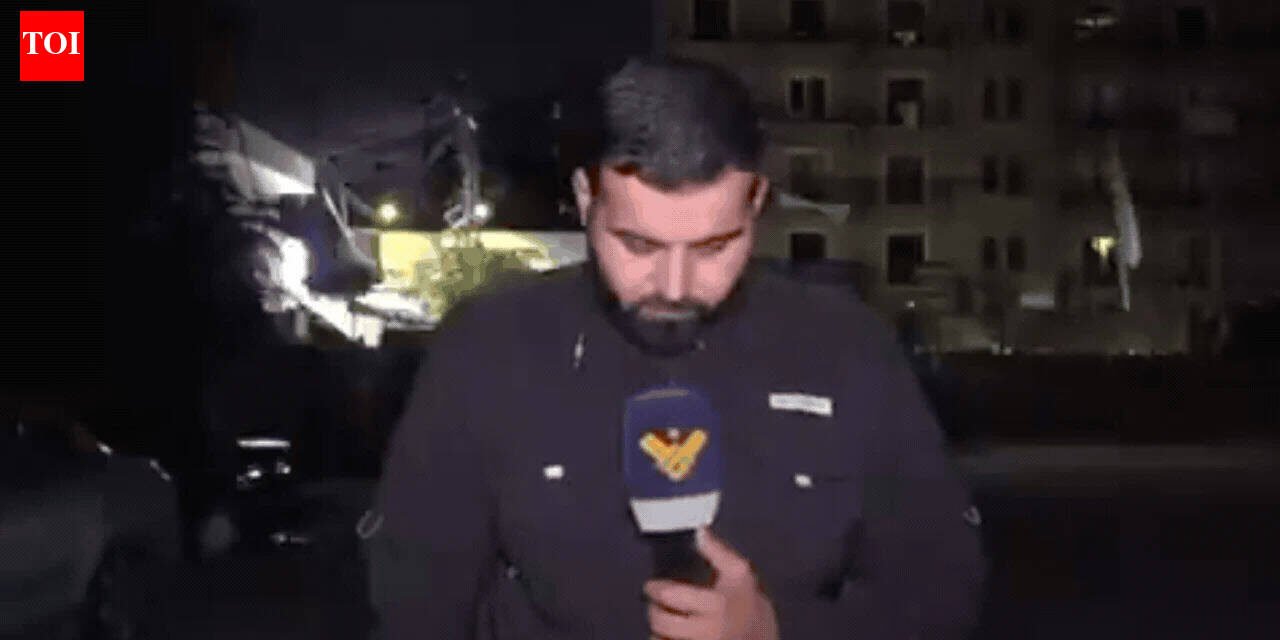 Caught on cam: Strike hits close to reporter live on air in Lebanon