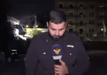 Caught on cam: Strike hits close to reporter live on air in Lebanon