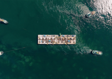 Belgium sank 23 concrete blocks weighing 22,000 tons each in the North Sea to build the world's first artificial energy island in a €7B project