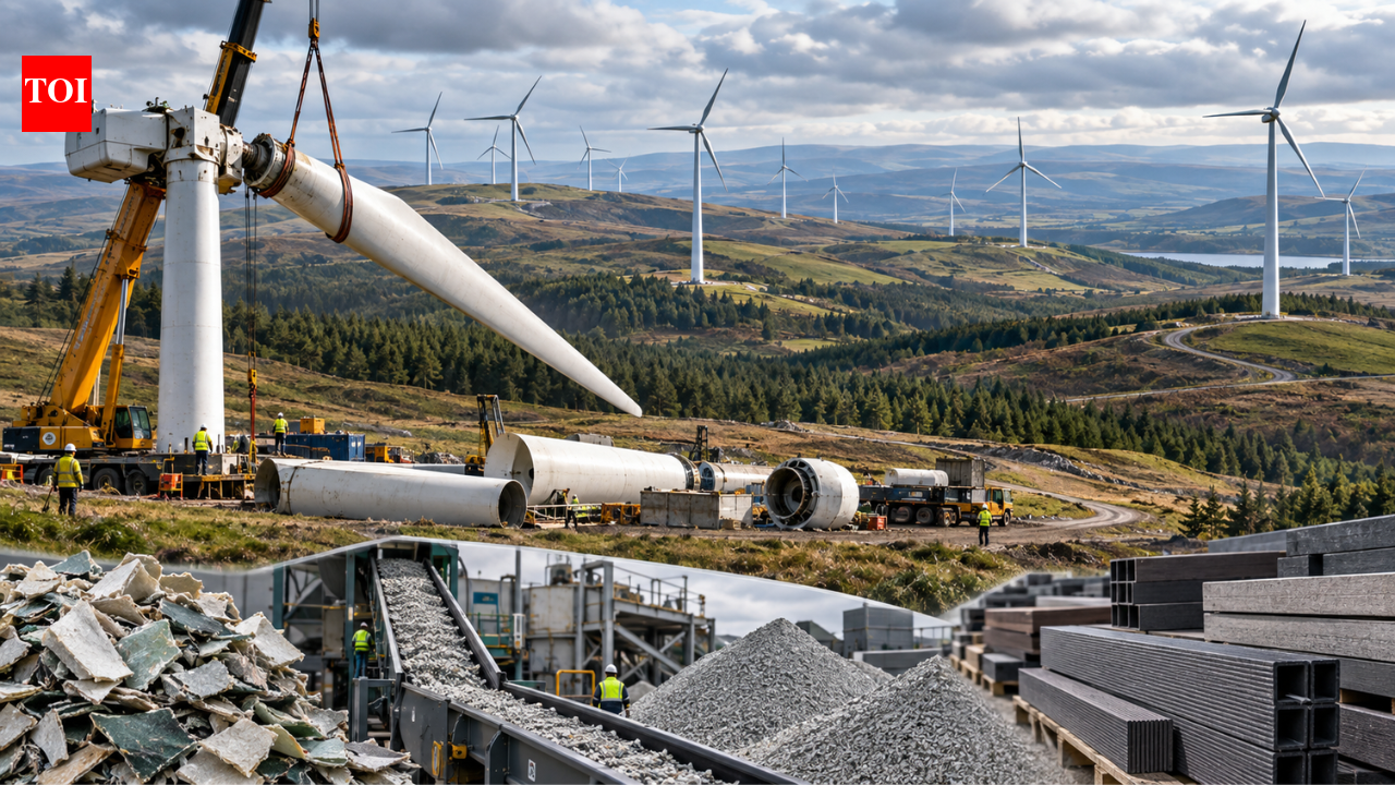 Scotland’s first commercial wind farm recycled and reused 99.9% of materials from 26 old turbines, with blades turned into construction polymers