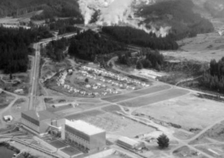 In 1958, New Zealand built a power station over a volcanic field; it became the world's first to generate electricity from geothermal flash steam
