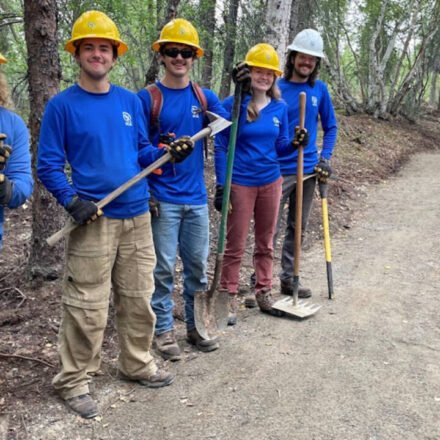 A former fuel-tank farm beside an Alaska national park visitor center has been erased; a young conservation crew restored 15,000 square yards of landscape and built 500 feet of new trail