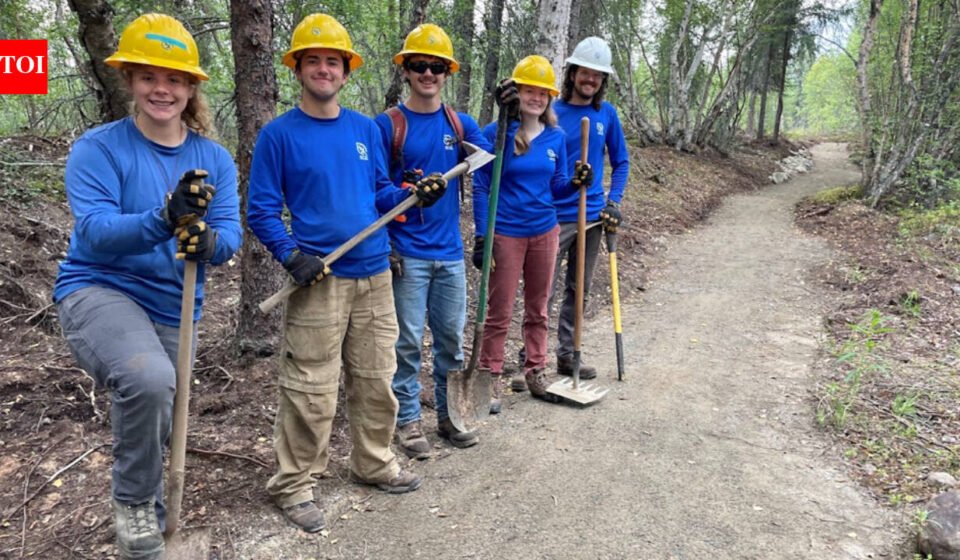 A former fuel-tank farm beside an Alaska national park visitor center has been erased; a young conservation crew restored 15,000 square yards of landscape and built 500 feet of new trail