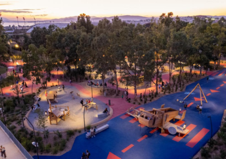 Athens is transforming its old airport into Europe's second-largest city park, with 70% green cover, on-site wastewater treatment and furniture made from demolished airport concrete and asphalt