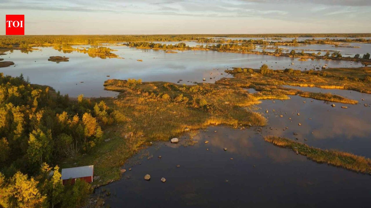 Finland's coast is still rising after the Ice Age; around the Gulf of Bothnia, 1,730 acres emerge each year, but waterfront owners may not own the new land