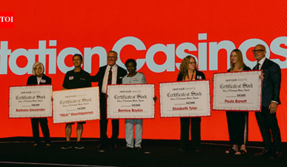 Las Vegas company surprises nearly 10,000 workers with more than $70 million in stock; each gets $1,000 for every year they have worked there
