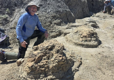 High school teacher searching for fossils discovers four footprints later confirmed as first reported T. rex trackway, dating back 66.5 million years
