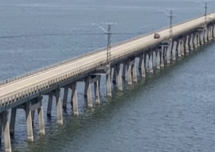 In 1945, Oklahoma opened a nearly 4,900-foot bridge across Lake Texoma; 81 years later a record $408 million project has begun to build its replacement while the old bridge stays open